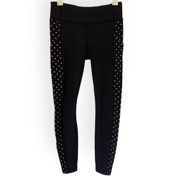 Lululemon Rare Speed Tight IV (Brushed) Reflective Silver Sequin EUC Size - 6 - Picture 12 of 13